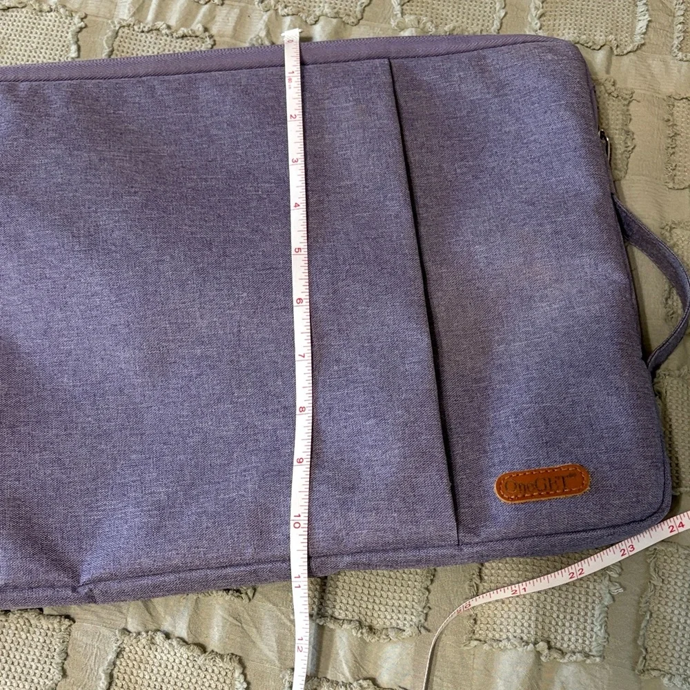 Purple Tablet Sleeve with zipper closure and outside pocket